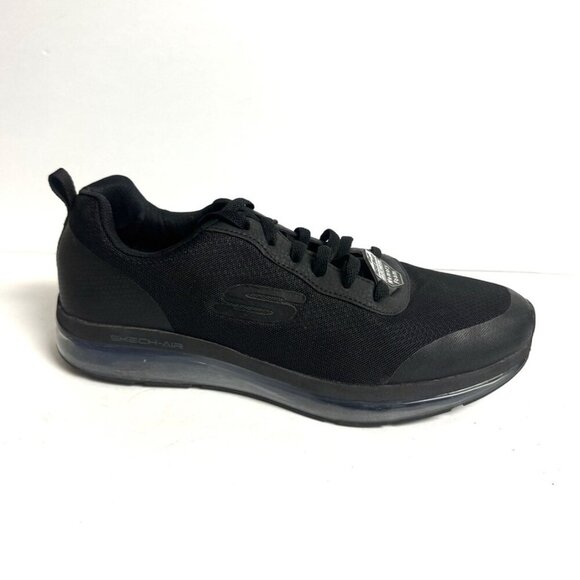 Skechers Mens Skech-Air Slip Resistant Sneaker Black Size 10.5 M